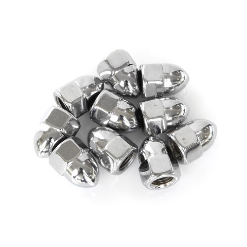 Colony Machine CM-PAN-154 3/8-24 UNF Acorn OEM Style Nuts Chrome (10 Pack)