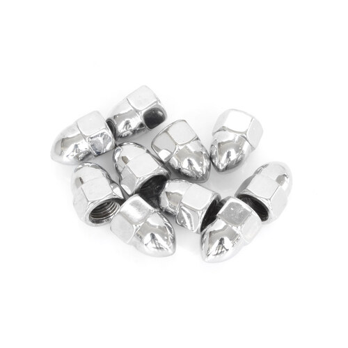 Colony Machine CM-PAN-155 7/16-20 UNF Acorn OEM Style Nuts Chrome (10 Pack)