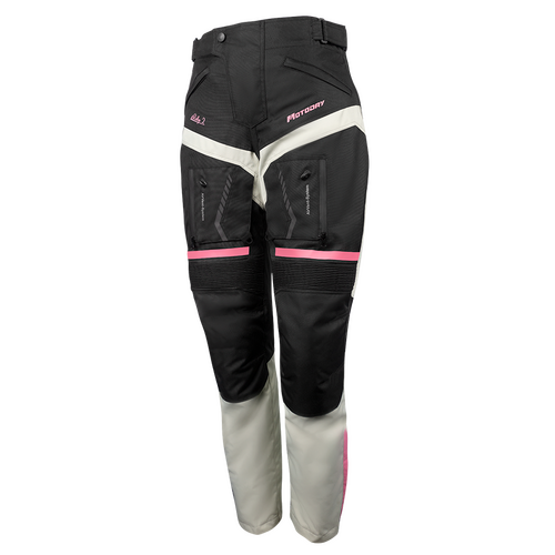 MotoDry Rallye 2 Adventure Black/Grey/Magenta Womens Textile Pants [Size:10]