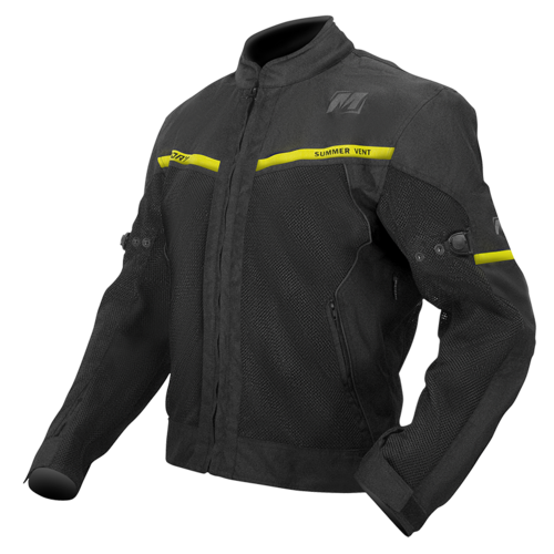 MotoDry Summer-Vent Black/Hi-Viz Textile Jacket [Size:SM]