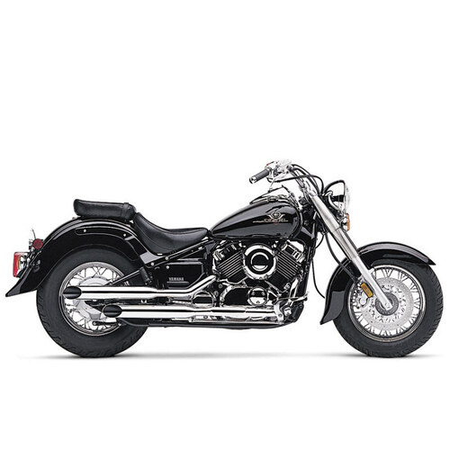 Cobra USA COB-2163SC Exhaust w/Slash Cut Mufflers Chrome for Yamaha V-Star XVS650 98-19