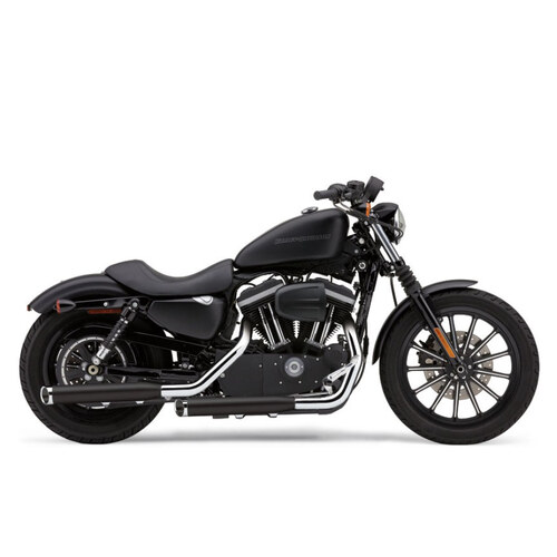 Cobra USA COB-6031RB 3" Slash Cut Slip-On Mufflers Black for Sportster 14-21