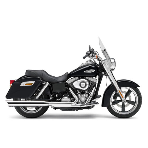 Cobra USA COB-6209 4" Slip-On Muffler Chrome w/Scalloped Tip for Dyna Switchback 12-16/Low Rider 15-17