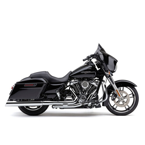 Cobra USA COB-6268 4" 909 Uppercut Slip-On Mufflers Chrome w/Stainless Steel Tips for Touring 95-16/Trike 17-20