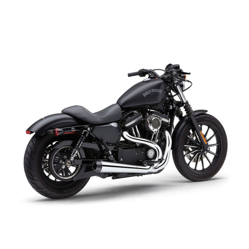 Cobra USA COB-6473 El Diablo 2-into-1 Exhaust Chrome w/Black End Cap for Sportster 14-Up