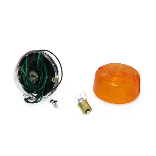 Chris Products CP-8407A Turn Signal w/Threaded Body & Separate Wiring Hole for FX Softail/Sportster/Dyna 86-01