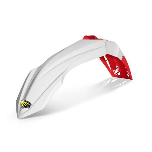 Cycra Cycralite Front Fender White/Red for Yamaha YZ125/YZ250 98-14/YZ250F/YZ450F/WR250F/WR450F 06-09