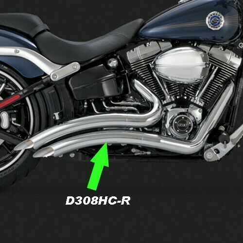 Vance & Hines D308HCR Front Cylinder Muffler End Heat Shield For Big Radius 2-2