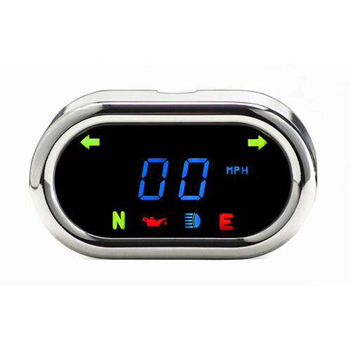 Dakota Digital DAK-MCL-5400 3.5" x 2" Classic KPH Speedometer Chrome