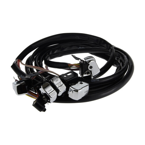 Daytona Parts Co DAY-80324 60" Handlebar Wiring Harness w/Chrome Switches for Softail 96-10/Dyna 96-11/Sportster 96-13