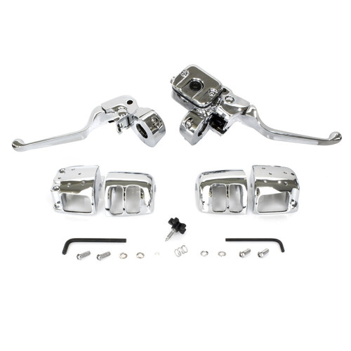 Daytona Parts Co DAY-87309 Handlebar Control Kit Chrome for Big Twin 96-10/Sportster 96-03 w/Single Disc Front Brake