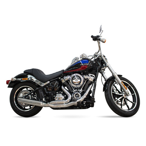 D&D Exhaust DD635Z-32F Low Cat 2-1 Exhaust Chrome for Softail 18-Up Non-240 Tyre Models