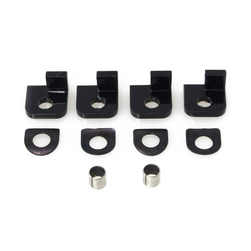 DK Custom Products DK-M8-SFT-FPA Footpeg Adapters Black for Earlier Style Footpegs to Softail 18-Up