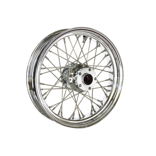 DNA Specialty DNA-M18322242A 18" x 3.5" 40 Spoke Cross Laced Rear Wheel Chrome for Softail 11-Up