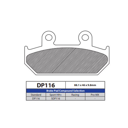 DP Brake Pads DP116 Sintered Brake Pads