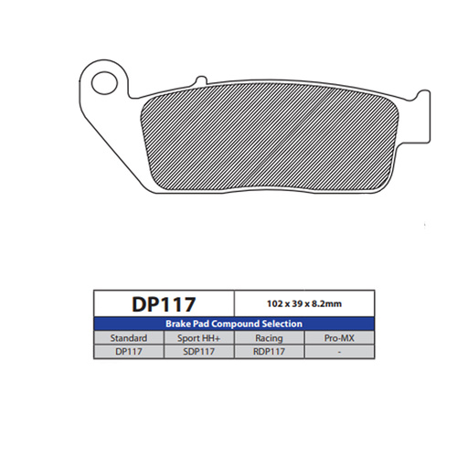 DP Brake Pads DP117 Sintered Brake Pads