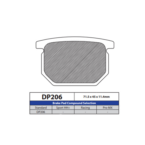 DP Brake Pads DP206 Sintered Brake Pads