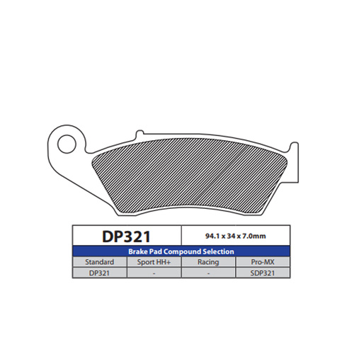 DP Brake Pads DP321 Sintered Brake Pads