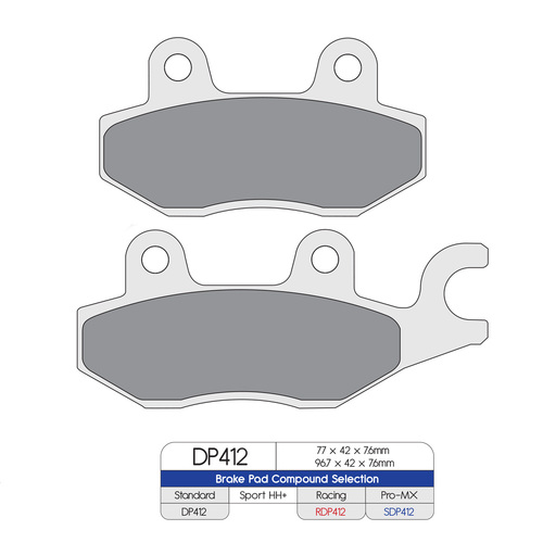 DP Brake Pads DP412 Sintered Brake Pads