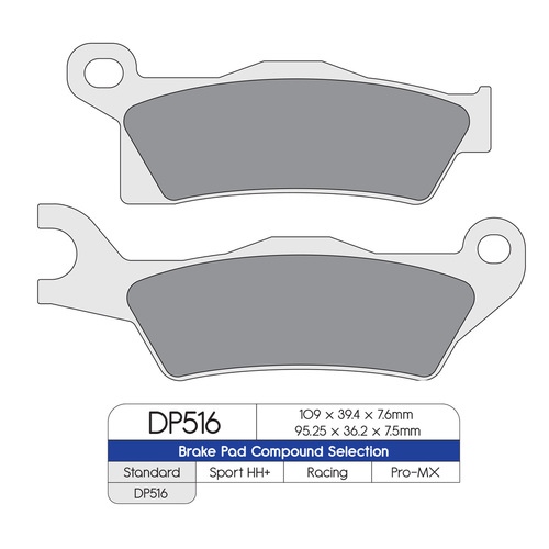 DP Brake Pads DP516 Sintered Brake Pads