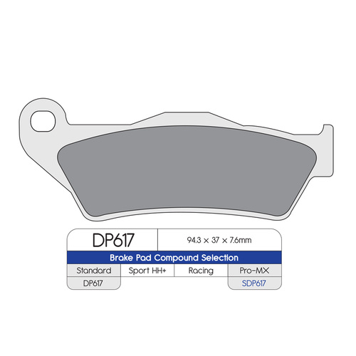 DP Brake Pads DP617 Sintered Brake Pads