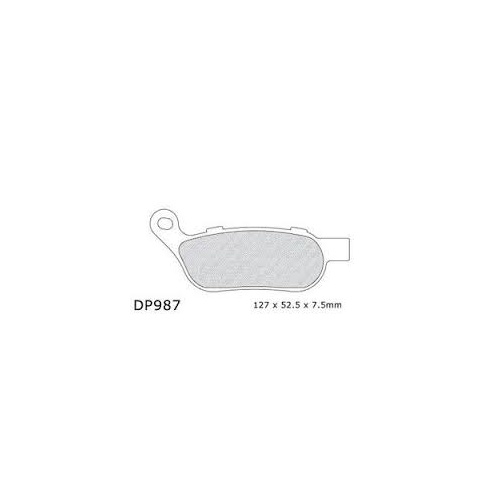 DP Brakes DP987 Sintered Rear Brake Pads for Softail/Dyna Models 08-16 (Easy-R)