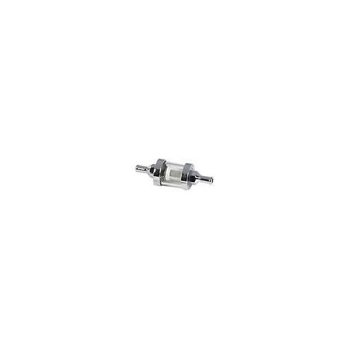 Emgo E1434450 See-Flow Glass 5/16" Fuel Filter w/Chrome Ends