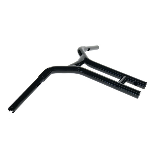 Factory 47 Cycles F47-HB4302514B 14" x 1-1/4" Cali Straight T-Bar Handlebar Gloss Black