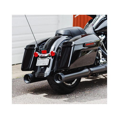 Firebrand FB-10-1054 Monarch 4.5" Slip-On Mufflers Black w/Black End Caps for Touring 17-Up