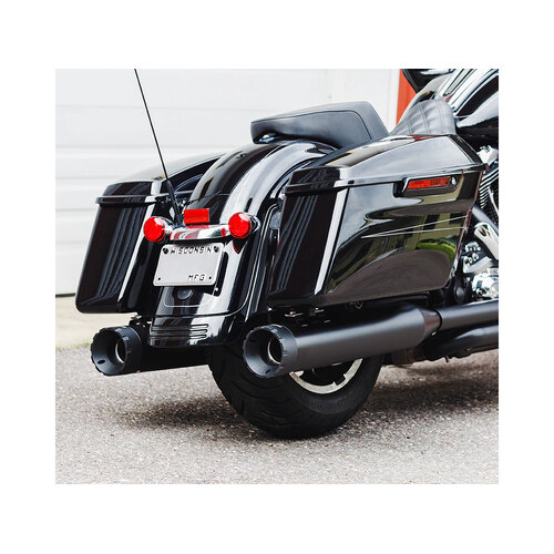 Firebrand FB-10-1056 Monarch 4.5" Slip-On Mufflers Black w/Black End Caps for Touring 95-16