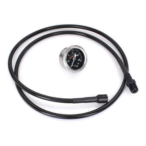 Feuling FE-9045 Remote Oil PSI Gauge Kit Black for Milwaukee-Eight Softail 18-Up