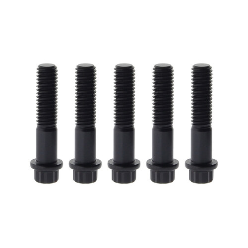 Feuling FE-ARP206 Rear Pulley Bolts Black 12 Point ARP 7/16"-14 x 2.00" (5 Pack)