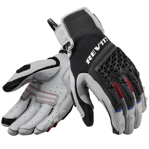 REV'IT! Sand 4 Light Grey/Black Gloves [Size:3XL]