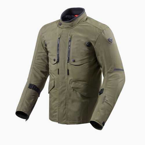 REV'IT! Trench GTX Dark Green Textile Jacket [Size:LG]