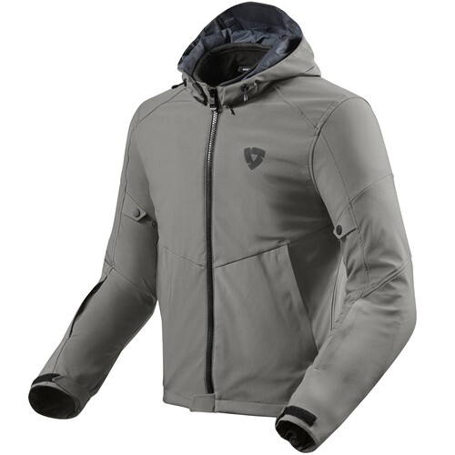 REV'IT! Afterburn H2O Dark Grey Textile Hoodie Jacket [Size:SM]