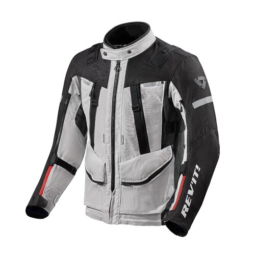 REV'IT! Sand 4 H2O Silver/Black Textile Jacket [Size:SM]