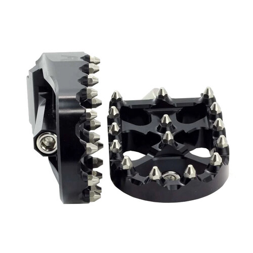 Flo Motorsports FLO-FPEG-800V3BLK V3 MX Footpegs Black for H-D Male Mount Black