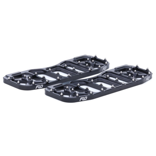 Flo Motorsports FLO-FPEG-800V5BLK V5 Rider Floorboards Black for Touring 82-Up/FL Softail 86-17