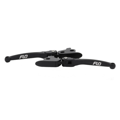 Flo Motorsports FLO-HD-807 MX Levers Black for Softail 96-14/Dyna 96-17/Touring 96-07/Sportster 96-03