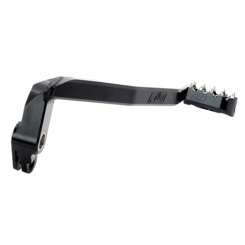 Flo Motorsports FLO-HDBP-803BLK Brake Pedal Arm Black for Dyna 99-17 w/Mid Controls