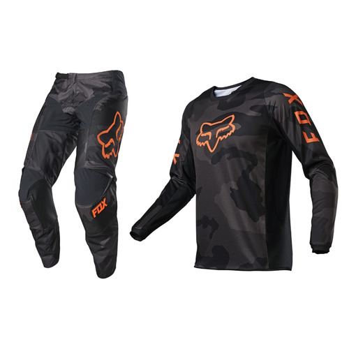 Fox 180 Trev Black/Camo Youth Gear Set