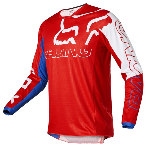 Fox 180 Skew White/Blue/Red Jersey [Size:SM]