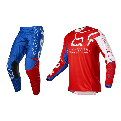 Fox 180 Skew White/Blue/Red Gear Set