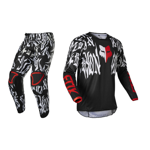 Fox 180 Peril Black/Red Youth Gear Set