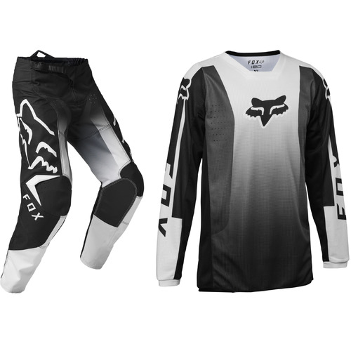 Fox 2023 180 Leed Black/White Youth Gear Set