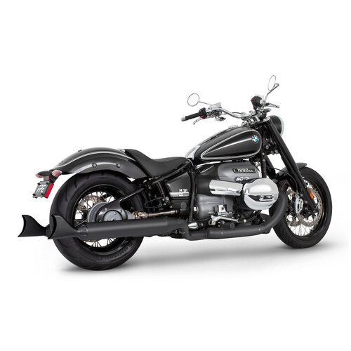 Freedom Performance FPE-BM00183 Two-Step 4.5" Slip-On Mufflers Black w/Sharktail Tips for BMW R-18 21-Up