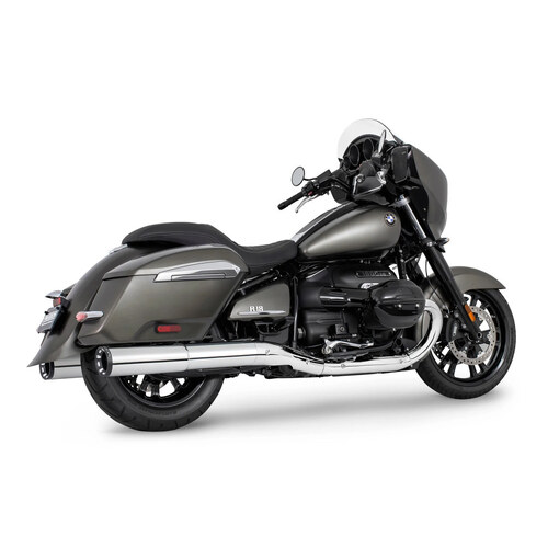 Freedom Performance FPE-BM00331 Two-Step 4.5" Slip-On Mufflers Chrome w/Black Straight Cut Tips for BMW R-18 B/R18 Transcontinental 22-Up