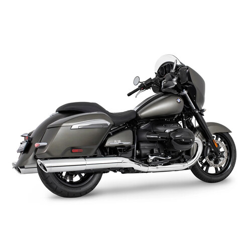 Freedom Performance FPE-BM00341 Two-Step 4.5" Slip-On Mufflers Chrome w/Chrome Slash Cut Tips for BMW R-18 B/R18 Transcontinental 22-Up