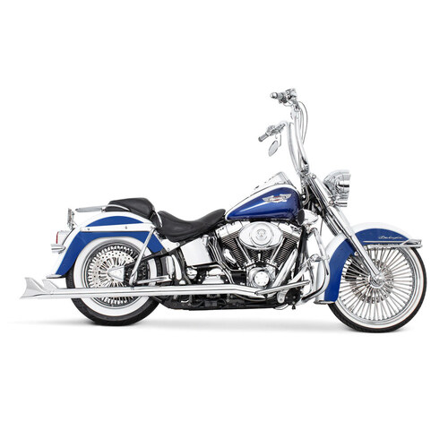 Freedom Performance FPE-HD00323 True Dual 36" SharkTail Exhaust Chrome for Softail 07-17