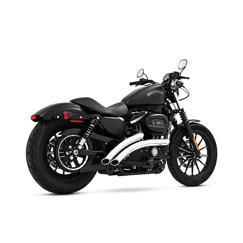 Freedom Performance FPE-HD00380 Radical Radius Exhaust Chrome w/Chrome End Caps for Sportster 86-21